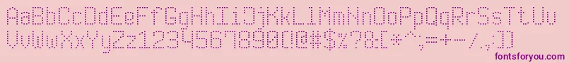 ModernDotDigital7 Font – Purple Fonts on Pink Background