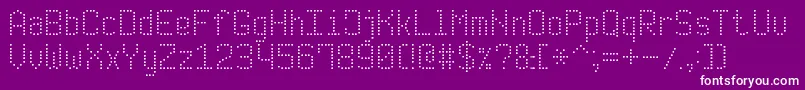 ModernDotDigital7 Font – White Fonts on Purple Background