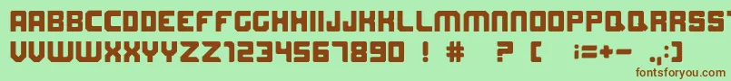 Mordak Regular Font – Brown Fonts on Green Background