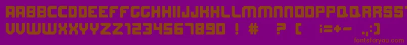 Mordak Regular Font – Brown Fonts on Purple Background