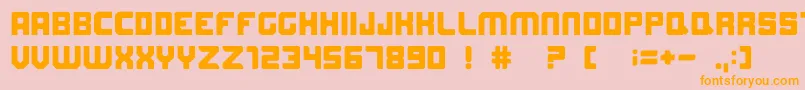 Mordak Regular Font – Orange Fonts on Pink Background