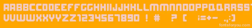 Mordak Regular Font – Pink Fonts on Orange Background
