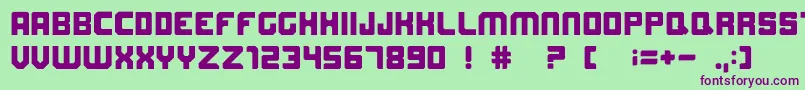 Mordak Regular Font – Purple Fonts on Green Background