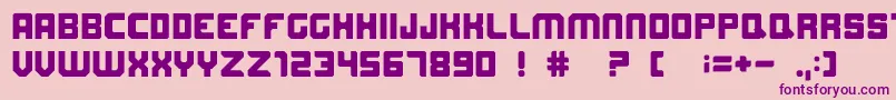 Mordak Regular Font – Purple Fonts on Pink Background