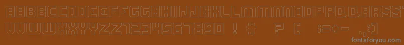 Mordak Stroke Font – Gray Fonts on Brown Background