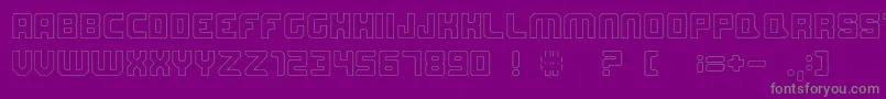 fuente Mordak Stroke – Fuentes Grises Sobre Fondo Morado