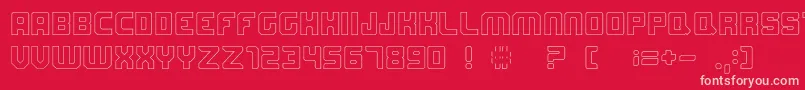 Mordak Stroke Font – Pink Fonts on Red Background