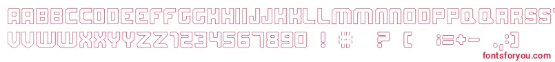 Mordak Stroke Font – Red Fonts on White Background