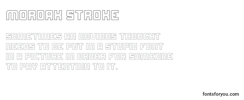 Review of the Mordak Stroke Font