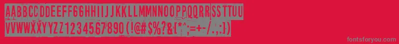 More news from nowhere, again Font – Gray Fonts on Red Background