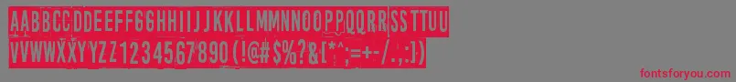 Police More news from nowhere, again – polices rouges sur fond gris