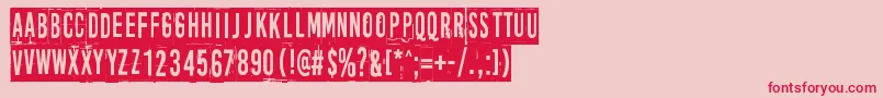More news from nowhere, again Font – Red Fonts on Pink Background