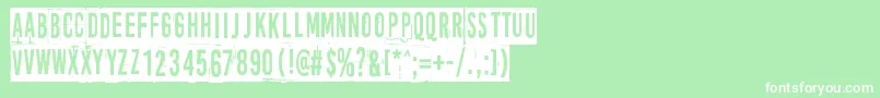More news from nowhere, again Font – White Fonts on Green Background