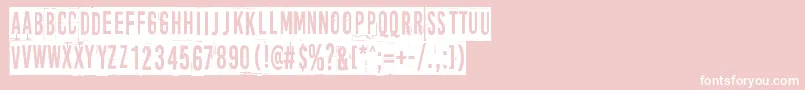 More news from nowhere, again Font – White Fonts on Pink Background