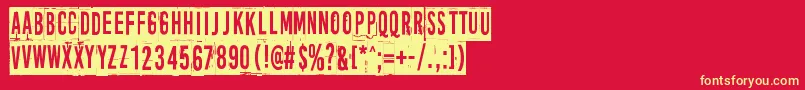 More news from nowhere, again Font – Yellow Fonts on Red Background