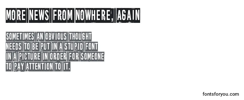Review of the More news from nowhere, again Font
