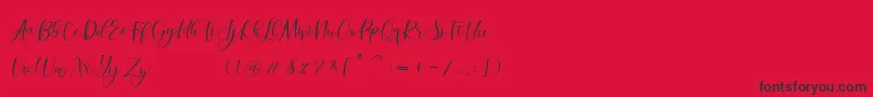 morelight Font – Black Fonts on Red Background