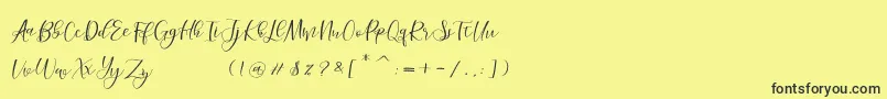 morelight Font – Black Fonts on Yellow Background