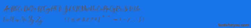 morelight Font – Brown Fonts on Blue Background