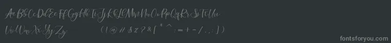 morelight Font – Gray Fonts on Black Background