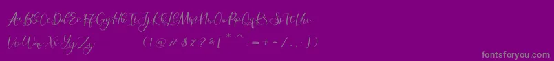 morelight Font – Gray Fonts on Purple Background