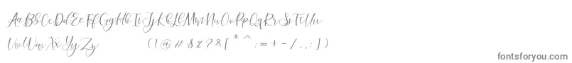 フォントmorelight – 白い背景に灰色の文字