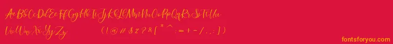 morelight Font – Orange Fonts on Red Background