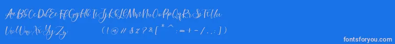 morelight Font – Pink Fonts on Blue Background