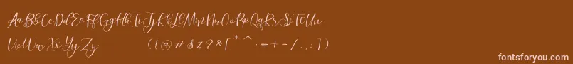 morelight Font – Pink Fonts on Brown Background