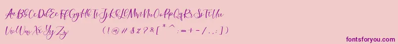 morelight Font – Purple Fonts on Pink Background