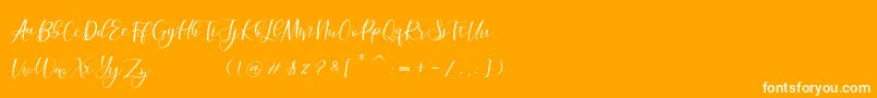 morelight Font – White Fonts on Orange Background