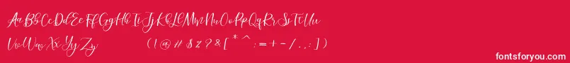 morelight Font – White Fonts on Red Background