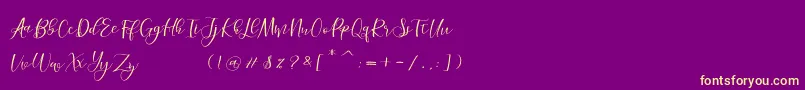 Fonte morelight – fontes amarelas em um fundo roxo