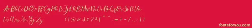 morelight Font – Yellow Fonts on Red Background