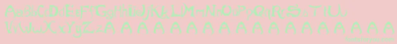 MOREVIL Font – Green Fonts on Pink Background