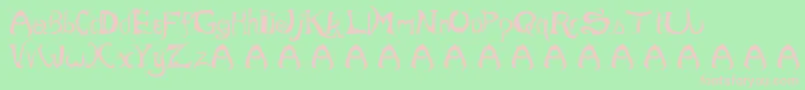 MOREVIL Font – Pink Fonts on Green Background