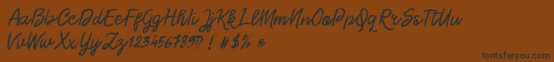 Шрифт Morgan Chalk – чёрные шрифты на коричневом фоне