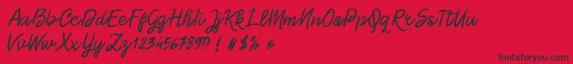 fuente Morgan Chalk – Fuentes Negras Sobre Fondo Rojo