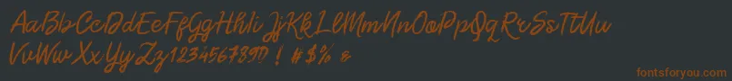 Morgan Chalk-fontti – ruskeat fontit mustalla taustalla