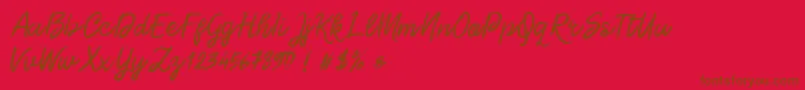 Morgan Chalk-fontti – ruskeat fontit punaisella taustalla