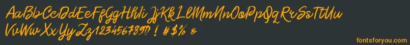 Шрифт Morgan Chalk – оранжевые шрифты на чёрном фоне