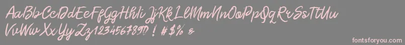 Шрифт Morgan Chalk – розовые шрифты на сером фоне