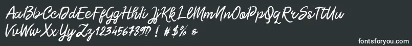 Шрифт Morgan Chalk – белые шрифты на чёрном фоне