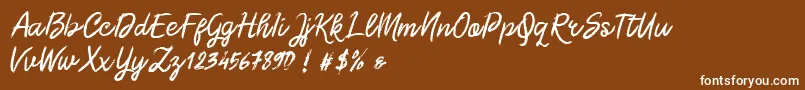 Morgan Chalk-fontti – valkoiset fontit ruskealla taustalla
