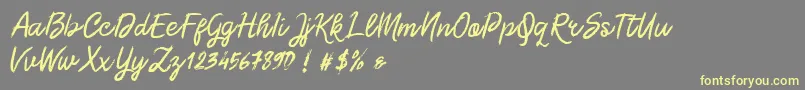 Шрифт Morgan Chalk – жёлтые шрифты на сером фоне