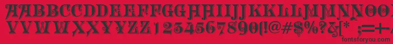 morgan Font – Black Fonts on Red Background