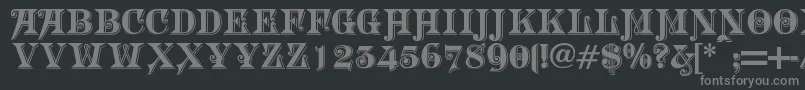 morgan Font – Gray Fonts on Black Background