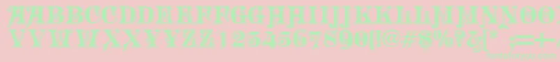 morgan Font – Green Fonts on Pink Background