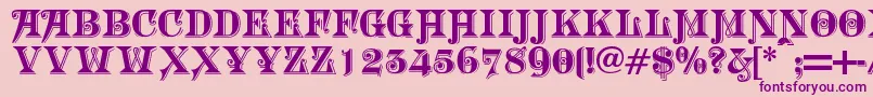 morgan Font – Purple Fonts on Pink Background