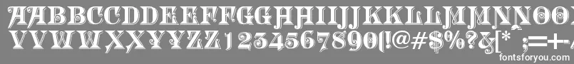 morgan Font – White Fonts on Gray Background